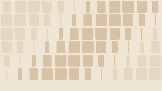 Beige tiles flipping in diagonal cascade, modern seamless loop transition background