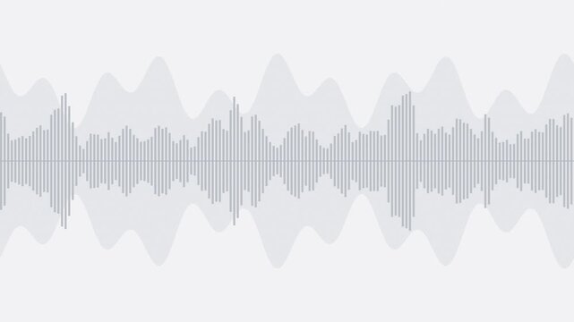 White voice waveform scrolling smoothly, podcast seamless loop background