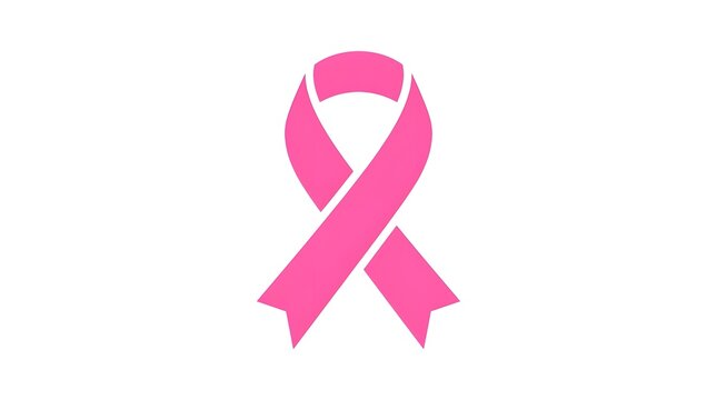 Pink ribbon for breast cancer awareness month symbol of hope support