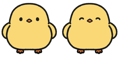 かわいいヒヨコのイラストセット © とりあいす