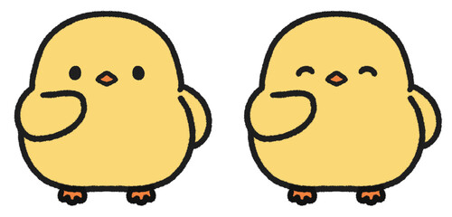 かわいいヒヨコのイラストセット © とりあいす