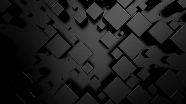 Background of Cubes. Abstract motion, loop, two color, 3d rendering, 4k resolution

