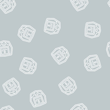 cyclometer bike device vector line seamless pattern cyclometer bike device sign illustration