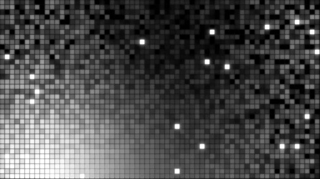 Abstract Glowing Pixels Digital Grid Background Animation Loop.
