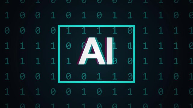 Futuristic AI Chip with Binary Code Data Flow Loop