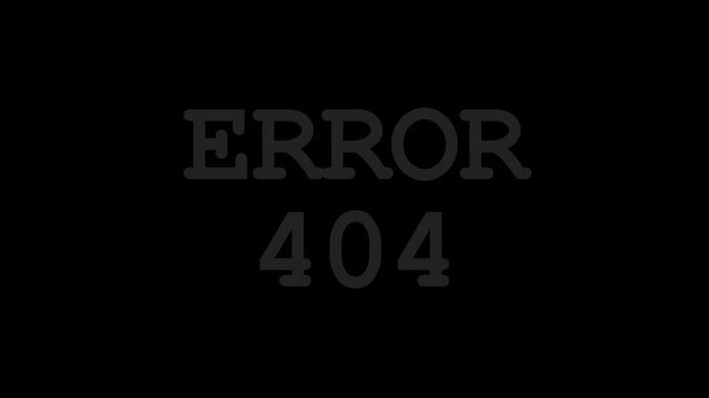 Digital glitch error 404 message screen.