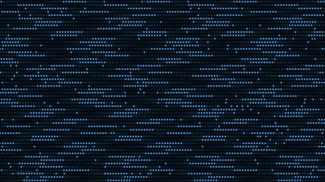 Abstract futuristic digital data stream background with glowing blue nodes and network connections.