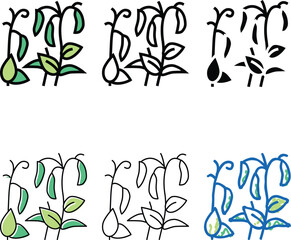 Obraz premium plant peas color icon vector. plant peas sign. multistyle isolated symbol