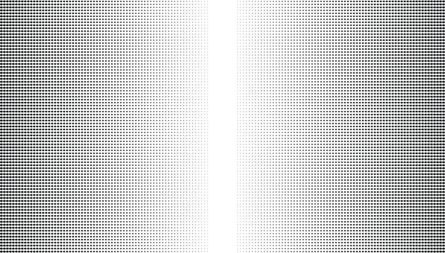 Black and white halftone pattern with a central vertical light strip, monochrome dotted texture, abstract background