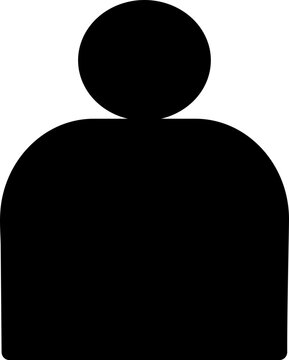 Black user profile icon vector isolated on white background for account avatar symbol person human silhouette customer member login button and user interface design