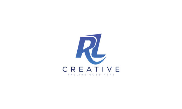 Modern rl letter logo design for creative business identity