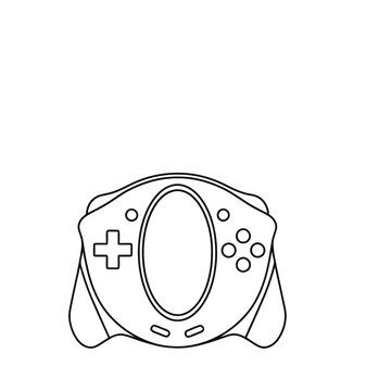 Video game controller outline