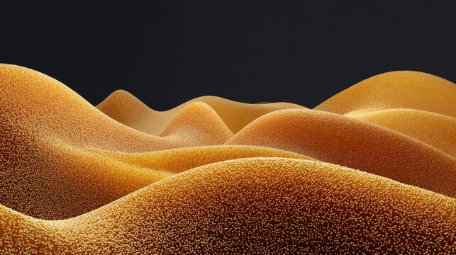 Abstract gold textures with flowing curves and smooth surfaces