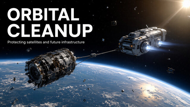 Efforts focus on cleaning up space debris and protecting satellites while ensuring future space infrastructure remains safe