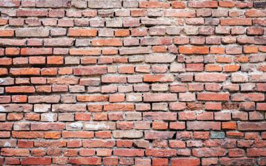 Fototapeta premium Brick wall. Old vintage brick wall pattern
