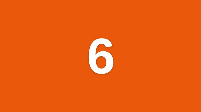 White Animated Numbers Counting Up To Ten And Back To Zero On Color Backgrounds, Graphic For Video Transitions