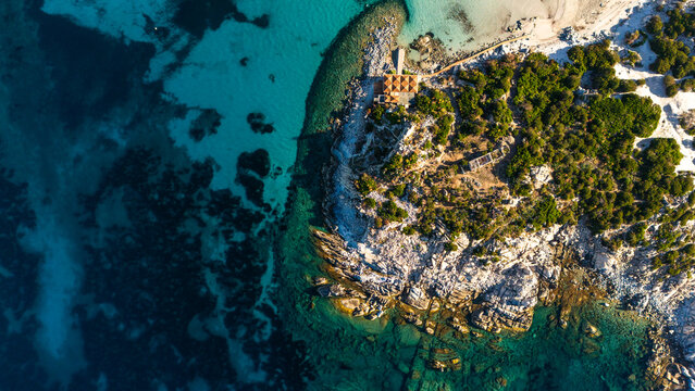 Punta Molentis Beach and Blue Sea in Villasimius, Italy