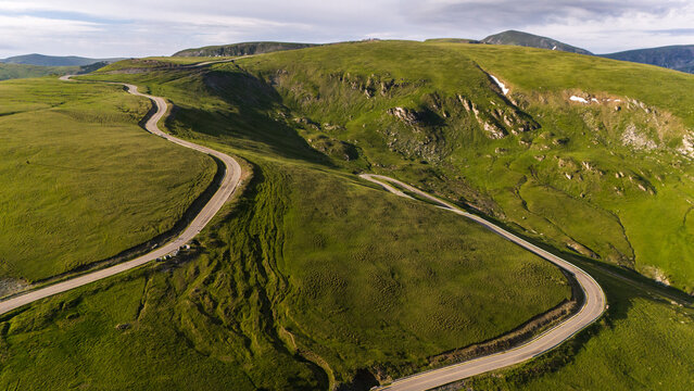 High Mountain Pass on the Transalpina Route in Romania