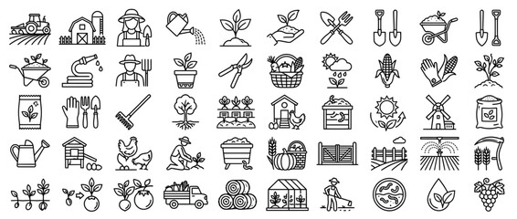 Farm and Agriculture Icons Collection © Tembok
