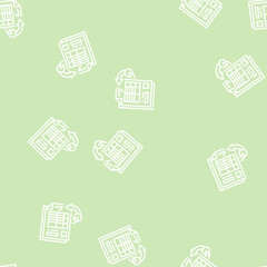 Fototapeta premium restock report vector line seamless pattern restock report sign illustration