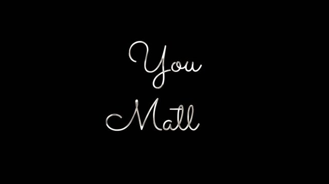 Suicide prevention is the message in metallic cursive white shiny silver "You Matter" text.