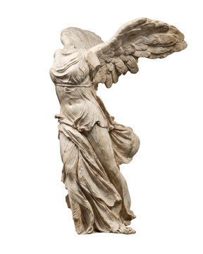 Winged Victory of Samothrace ancient Greek marble statue of Nike