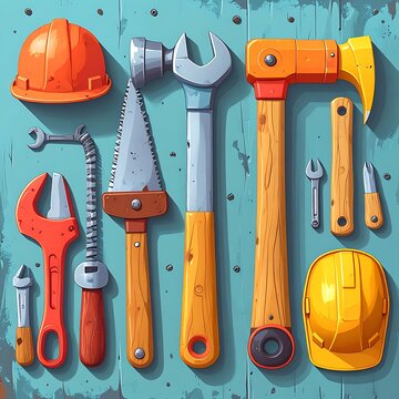 Assorted tools and hardware hanging on pegboard.