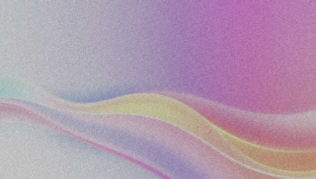 Grainy gradient background with pastel waves, abstract purple and pink aesthetic texture, soft blurred wavy pattern for social media lo-fi texture 4K grainy texture Background