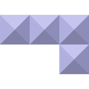 Purple corner L-shape block puzzle icon