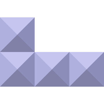 Purple L-shape tetramino block puzzle icon