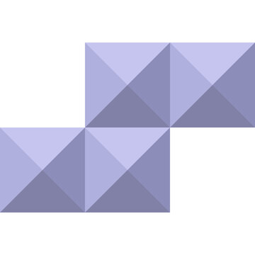 Purple horizontal S-shape block icon