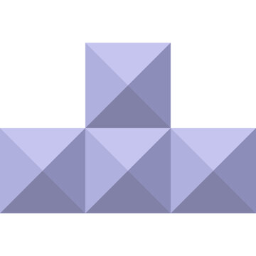 Purple T-shape tetramino block puzzle icon