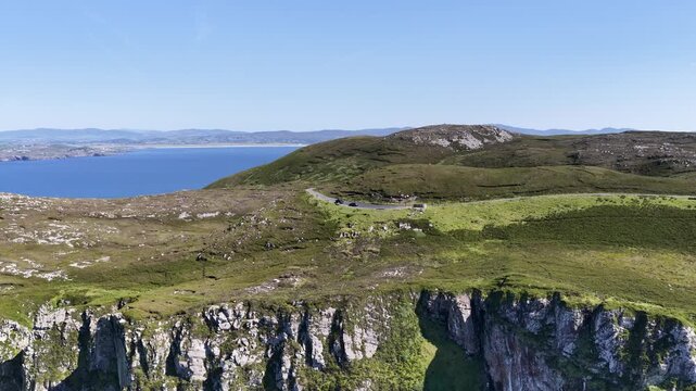 Aerial view of Horn Head in County Donegal, Ireland