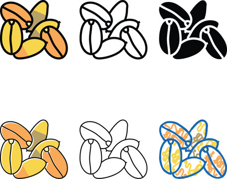 spelt seed color range icon vector. spelt seed sign. isolated symbol