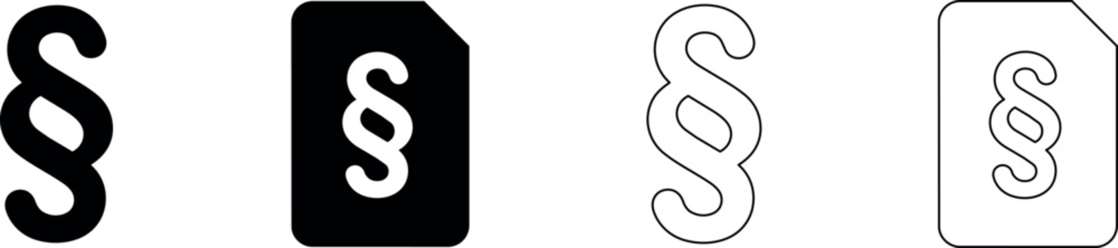 Collection of paragraph symbols and document icons representing legal and legislative concepts