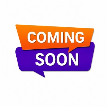 Coming soon announcement speech bubble graphic design