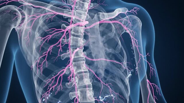Human Nervous System Detail A detailed anatomical illustration showcases the intricate network of the human nervous system