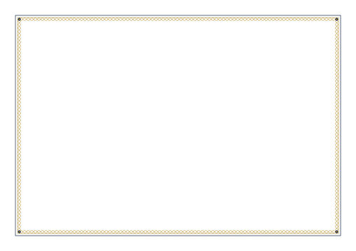 Guilloche rope wave certificate frame navy gold ornamental security border transparent background