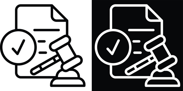 decision Two-tone version in black and white background