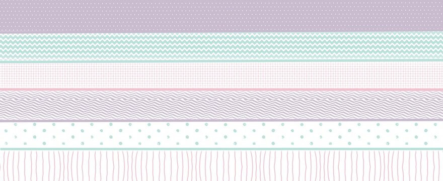 Pastel Horizontal Pattern Background with Geometric Stripes