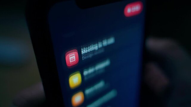 Smartphone screen with constantly incoming notifications 
