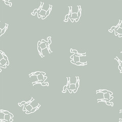 Fototapeta premium camel animal in zoo vector line seamless pattern camel animal in zoo sign illustration