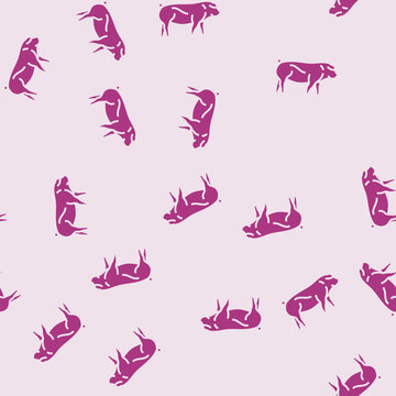 duroc pig breed vector glyph seamless pattern duroc pig breed sign illustration