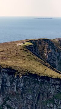 Aerial view of Horn Head in County Donegal, Ireland