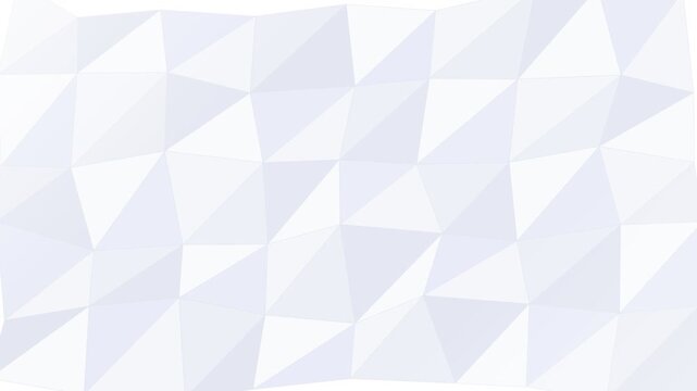 Abstract Clean White Low Poly Geometric Background Loop