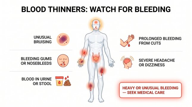Atrial fibrillation and bleeding warning signs