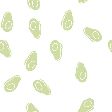 pitted cut avocado vector glyph seamless pattern pitted cut avocado sign illustration