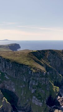Aerial view of Horn Head in County Donegal, Ireland