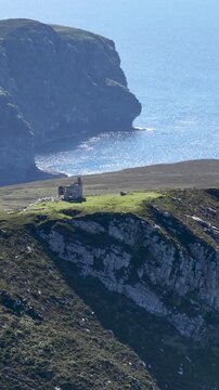 Aerial view of Horn Head in County Donegal, Ireland