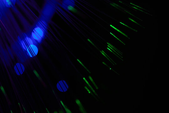 Glowing optic fiber transmits digital data in the dark